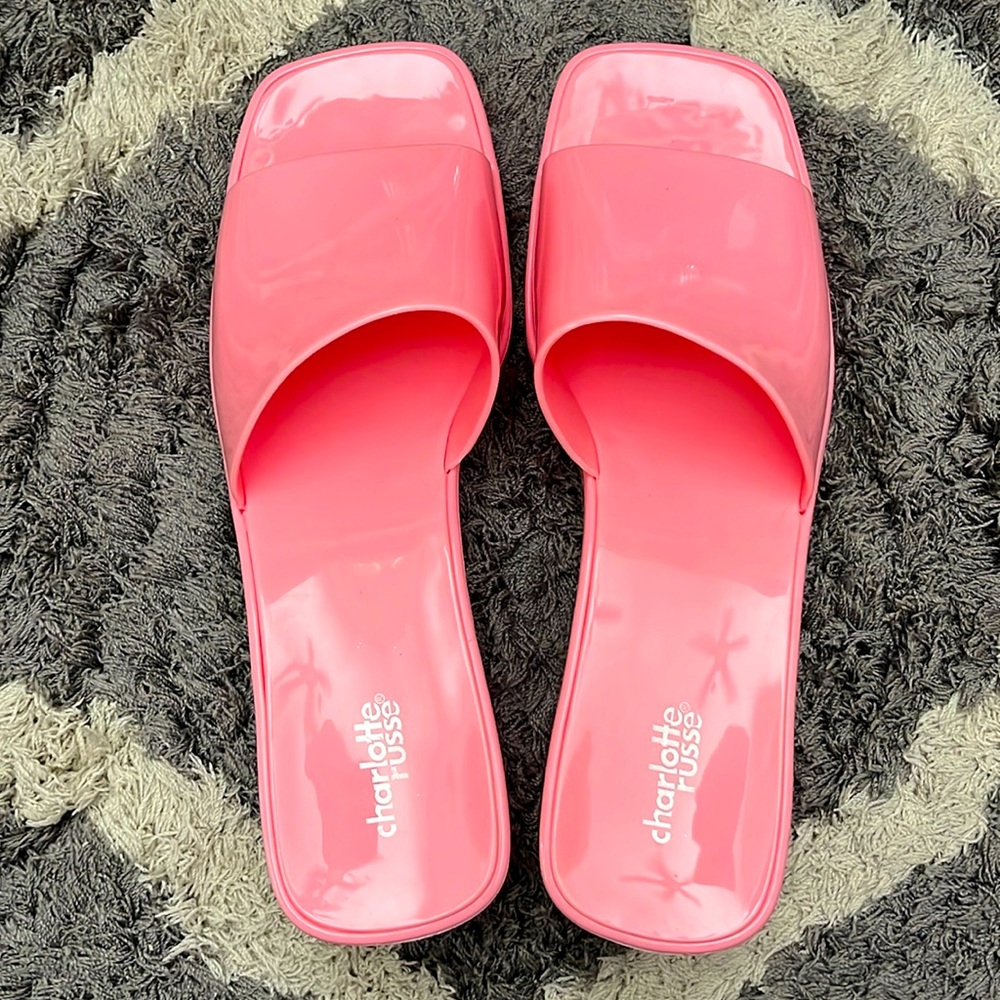 charlotte russe jelly sandal heels size 10